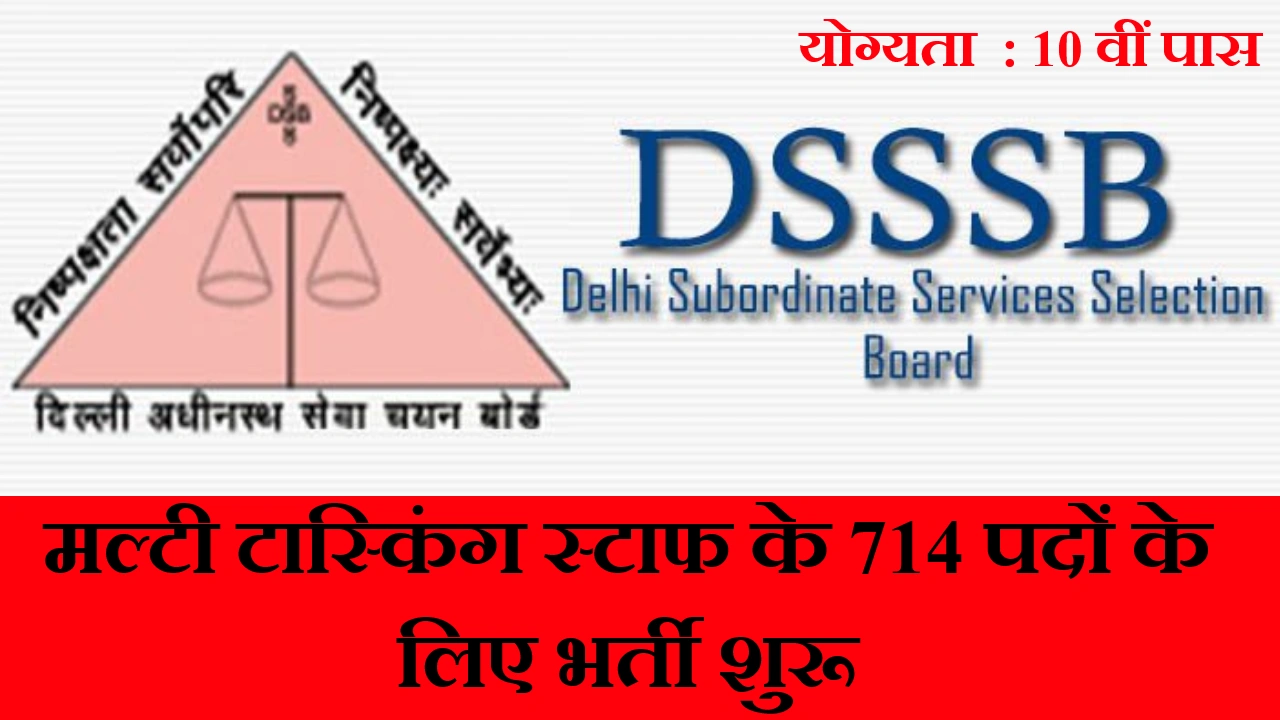 DSSSB MTS Recruitment 2025-26 Notification Out