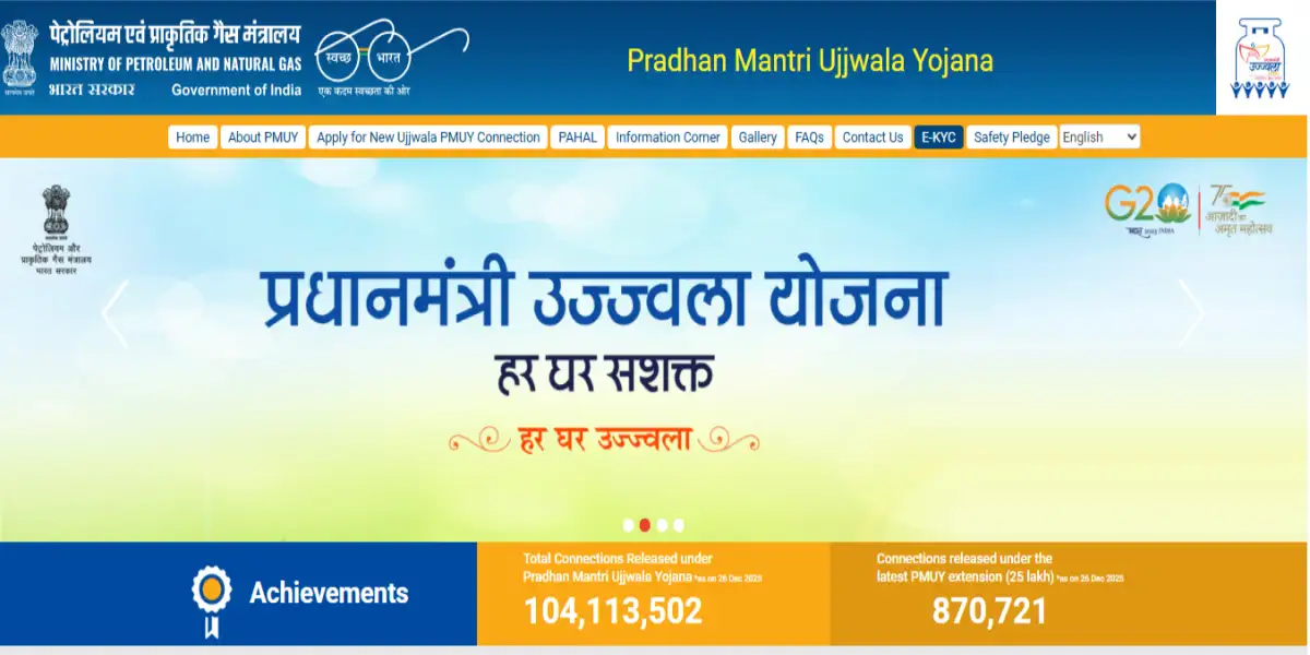 PM Free Ujjwala Yojana Gas Connection