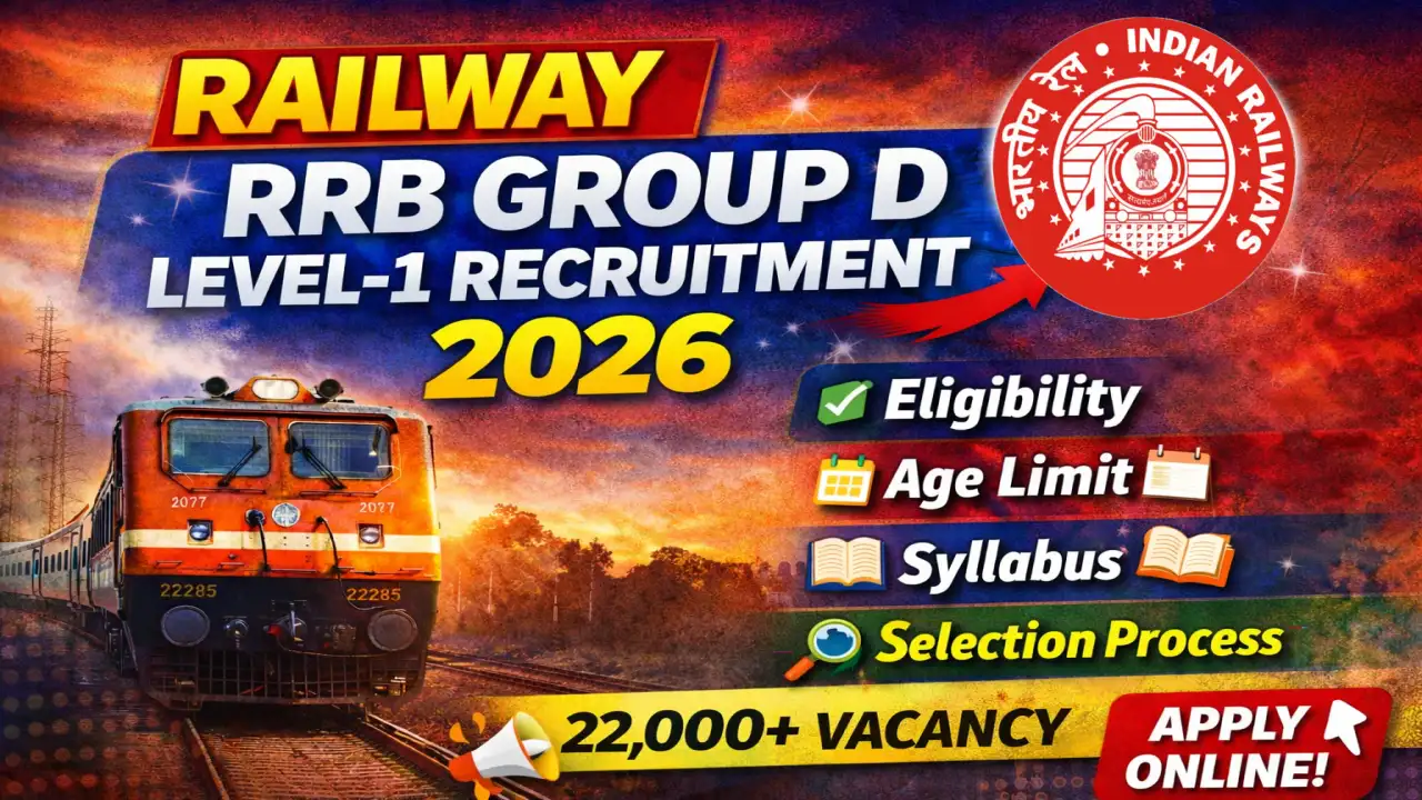 Railway RRB Group D Level-1 Recruitment 2026