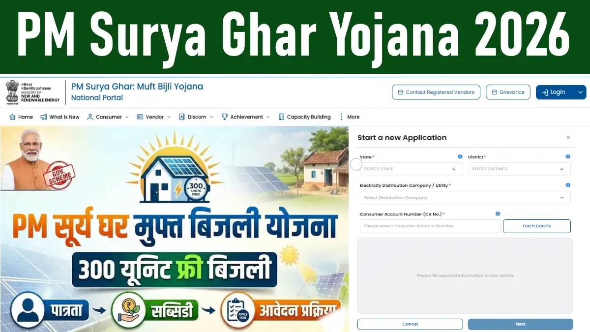 PM Surya Ghar Yojana 2026 Apply Online