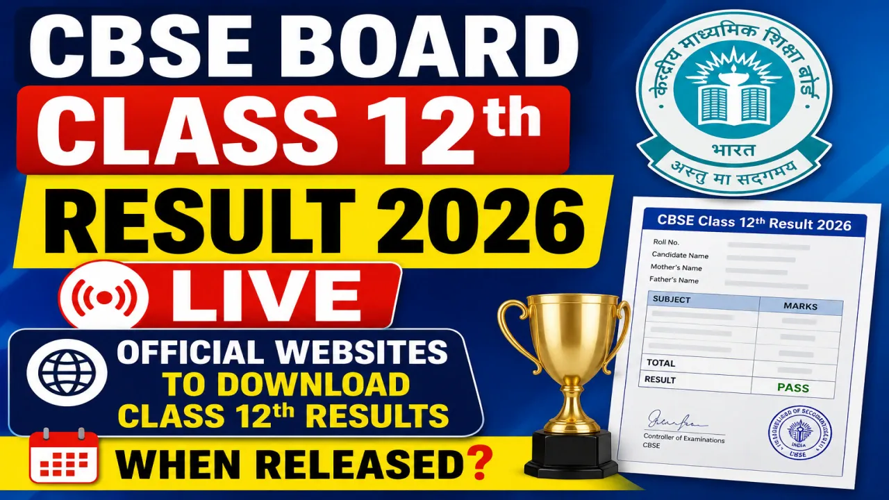 CBSE Board Class 12th Result 2026 Live