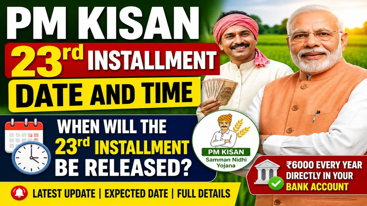 PM Kisan 23rd instalment date and time